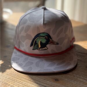 Gray Camouflage Duck Embroidered Hat